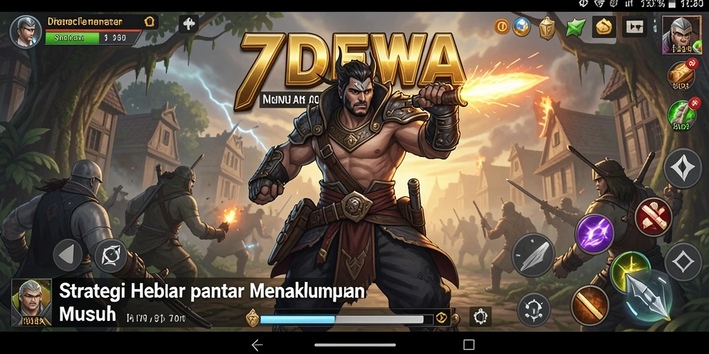 Screenshot 7DEWA menampilkan aksi pertempuran strategis yang mendebarkan.