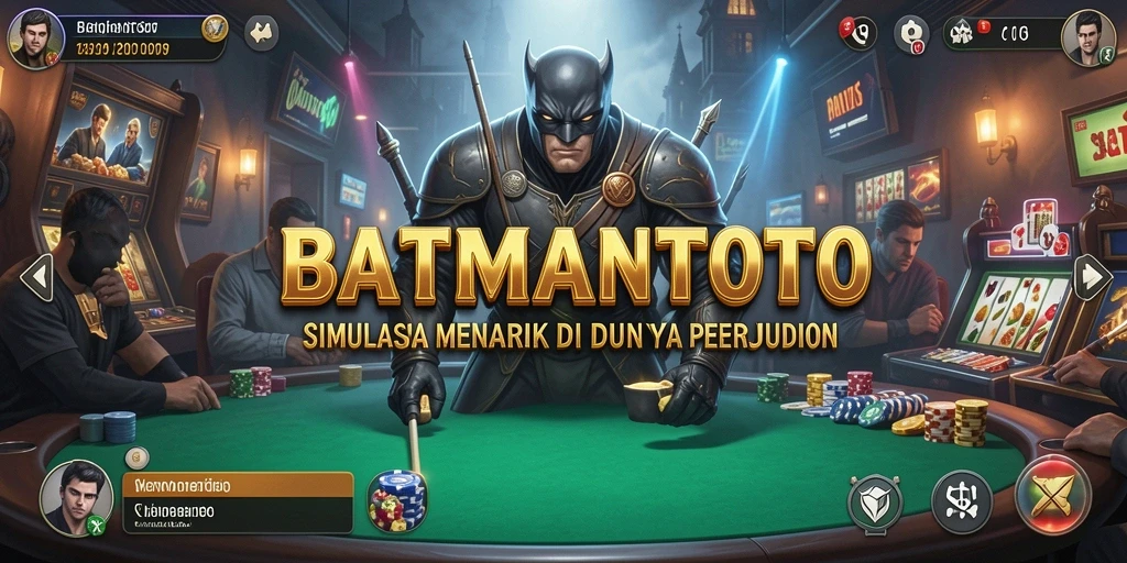 Tampilan gameplay menarik dari BATMANTOTO yang menampilkan suasana kasino.