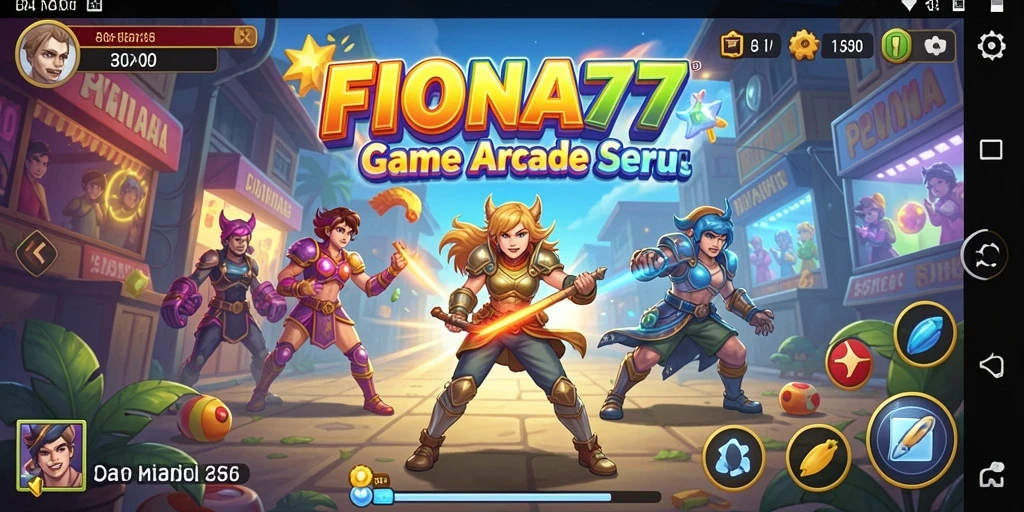 Tampilan gameplay seru dari FIONA77 dengan tantangan arcade yang menarik.