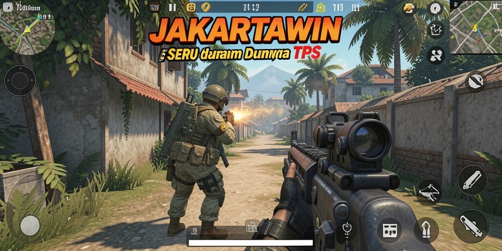 Gameplay JAKARTAWIN yang mendebarkan dalam pertempuran TPS.