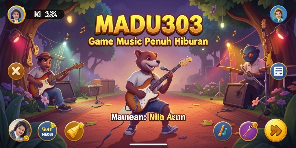 Tampilan gameplay MADU303 yang menarik dengan efek musik.