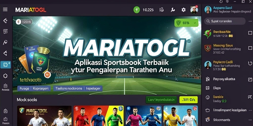 Tampilan gameplay MARIATOGL dengan berbagai pilihan taruhan olahraga.