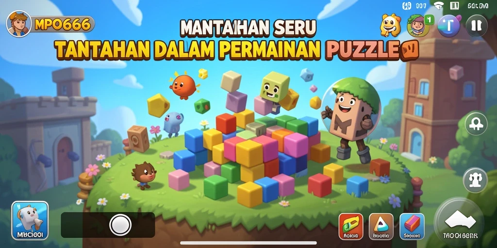 Screenshot dari MPO666 yang menampilkan gameplay menarik puzzle.