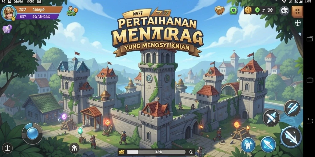Tangkapan layar NV77 menampilkan aksi pertahanan menara yang mendebarkan.
