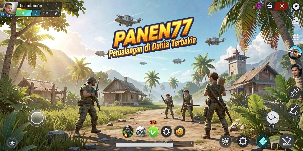 Screenshot gameplay PANEN77 yang menunjukkan petualangan di dunia terbuka.