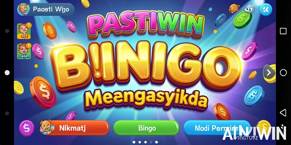 Screenshot utama PASTIWIN menampilkan aksi seru permainan Bingo.