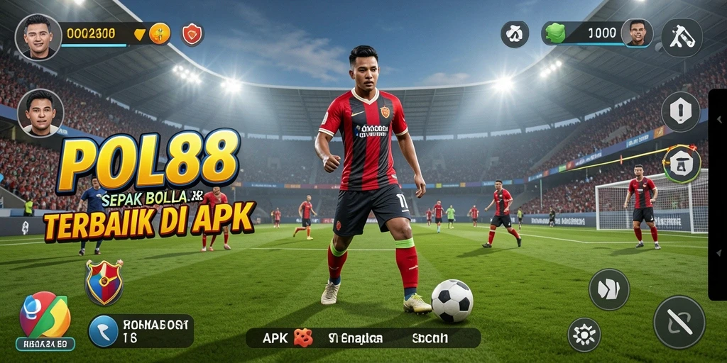 Gameplay POL88 yang seru dengan aksi sepak bola nyata.