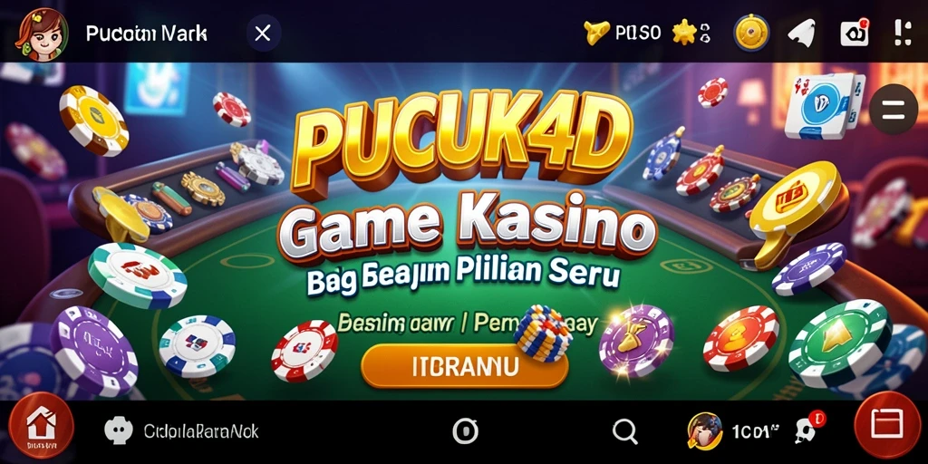 Tampilan screenshot dari gameplay seru PUCUK4D yang menampilkan suasana Kasino.