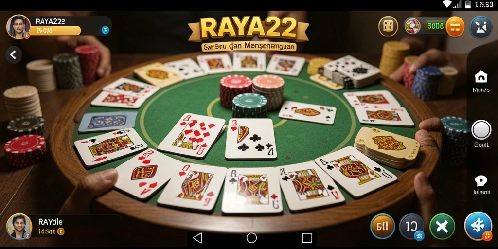 Tampilan permainan Gaple yang seru dan menarik di RAYA22.