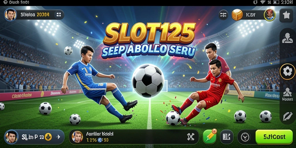 Tampilan utama SLOT123 dengan aksi slot sepak bola yang mendebarkan.