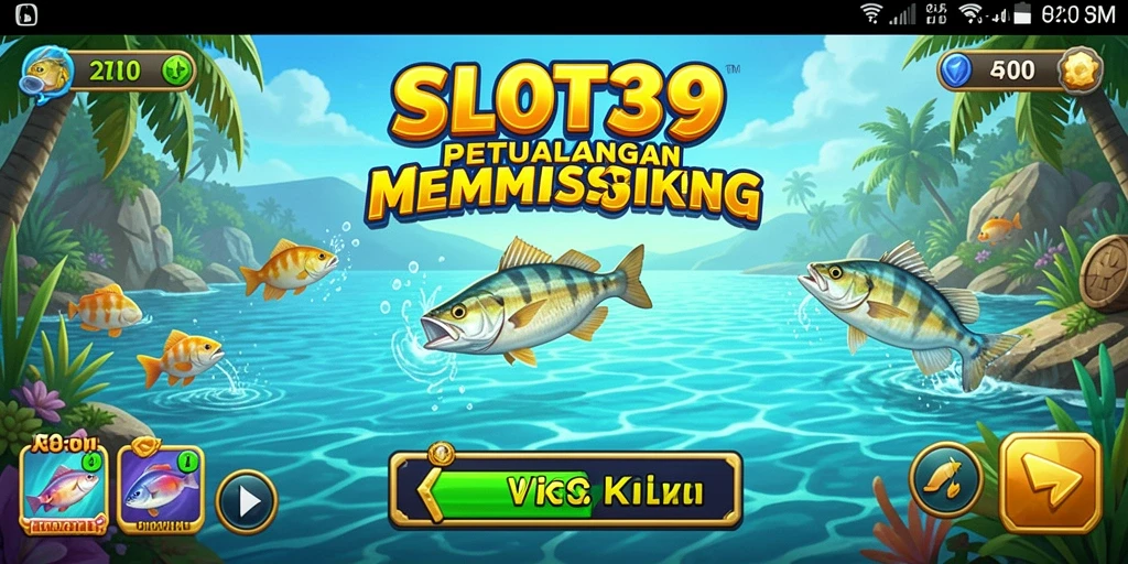 Tampilan gameplay SLOT39 yang menawan saat memancing di lautan.