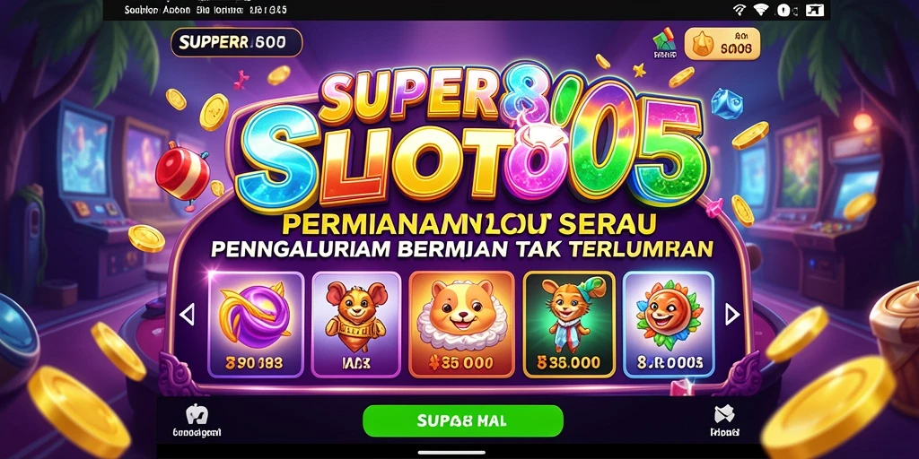 Tampilan menarik dari gameplay Slot di SUPER805 yang memukau.